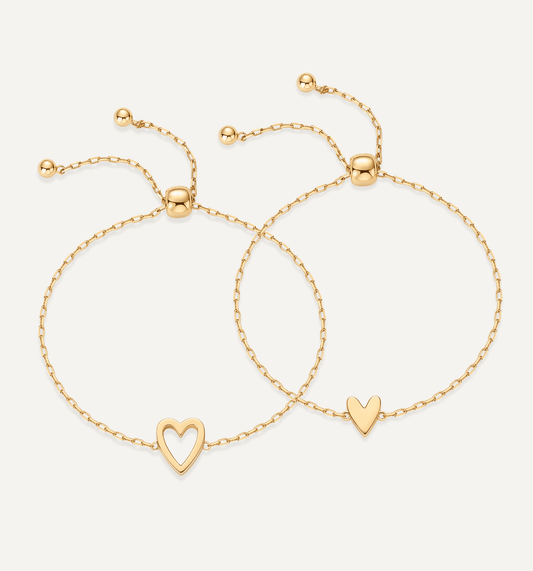 Pulseras Corazones Entrelazados